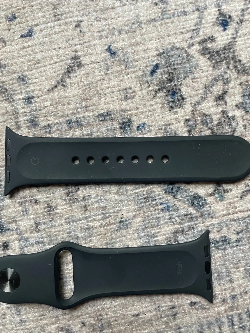 Black Silicone Watch Band for Smartwatches - Durable Comfort